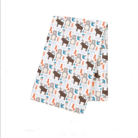 Scandi Forest Flannel Swaddle Blanket - Picture 3 of 4